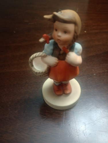 Vtg schmid girl basket - girl, w/